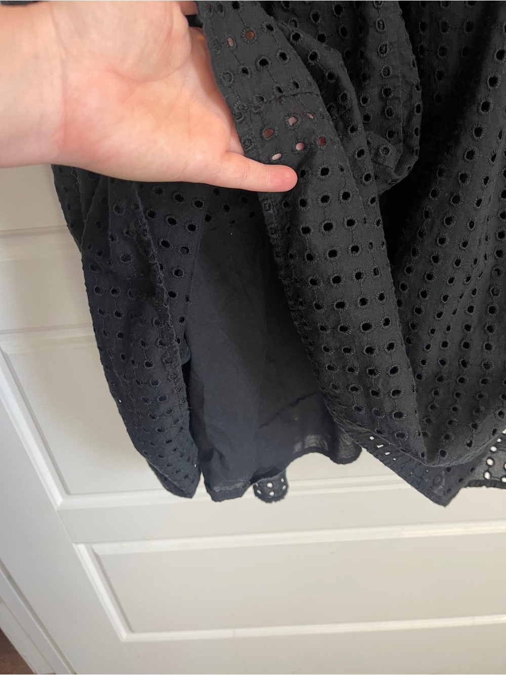 a new day Black Eyelet Midi Dress with Puff Sleeves - Picture 8 of 9